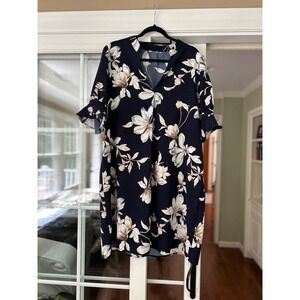Qacohu Amazon Casual Summer Dress Short Ruffle Sleeve V-neck Floral Print  XXL